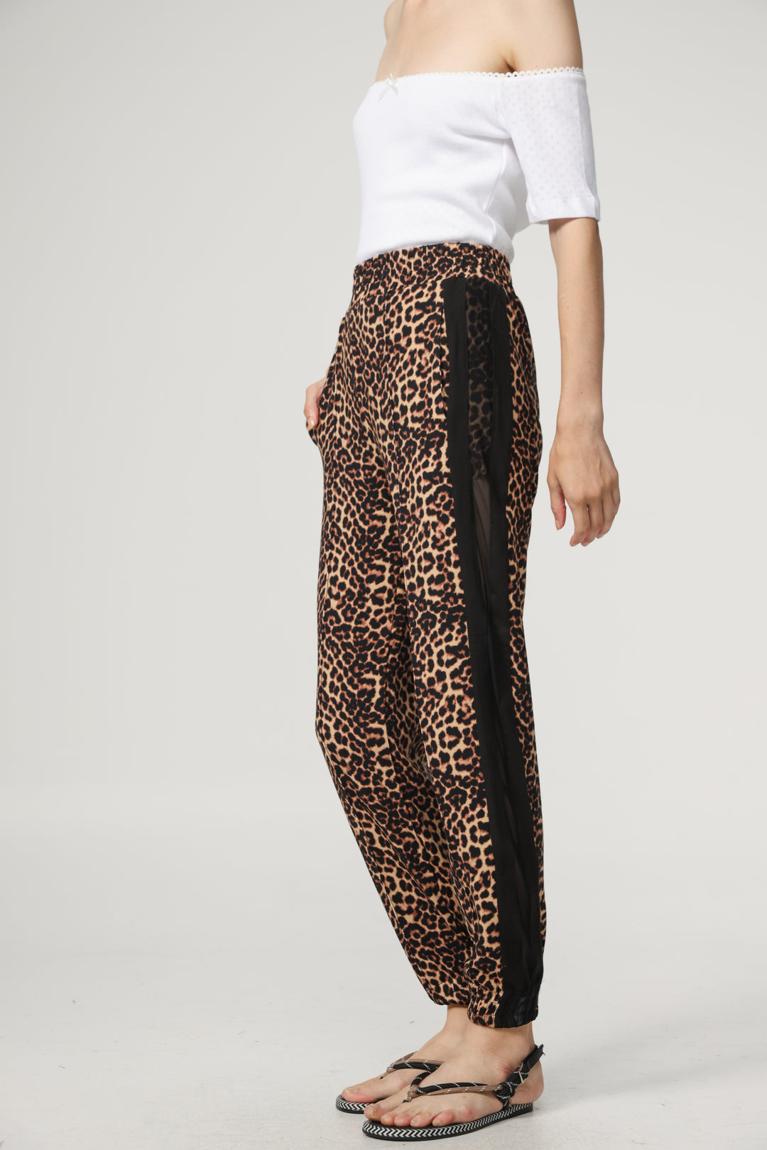Best Leopard/Black Mesh Joggers