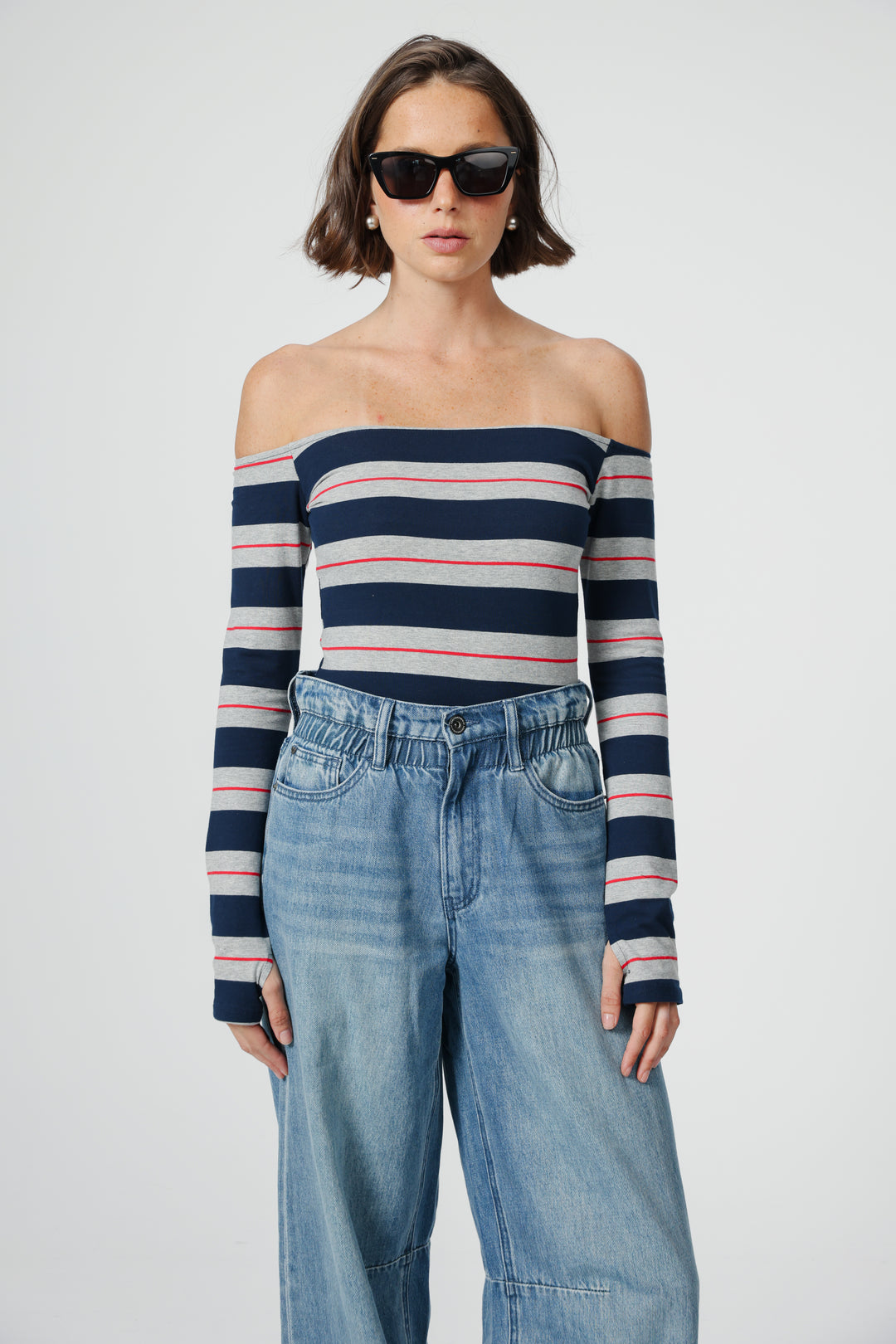 Park Grey Stripes Bodysuit