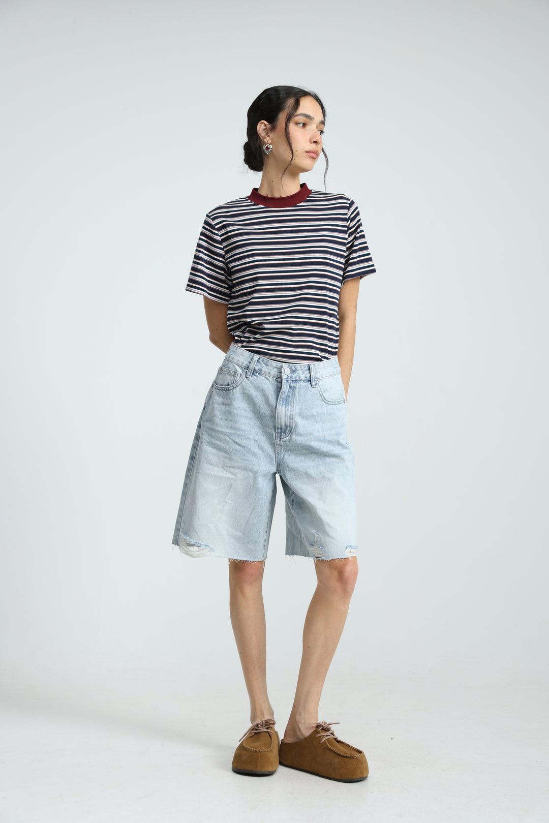 Rebasically Striped Navy T-Shirt