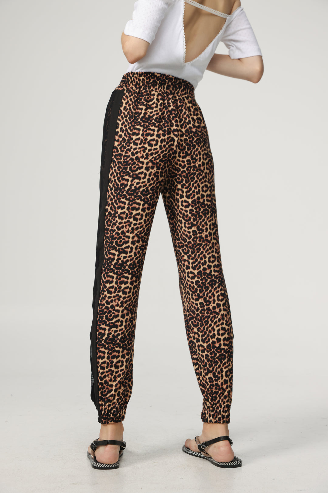 Best Leopard/Black Mesh Joggers