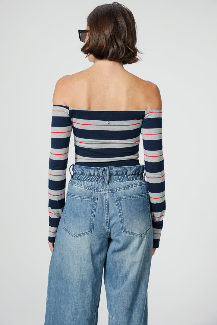 Park Grey Stripes Bodysuit