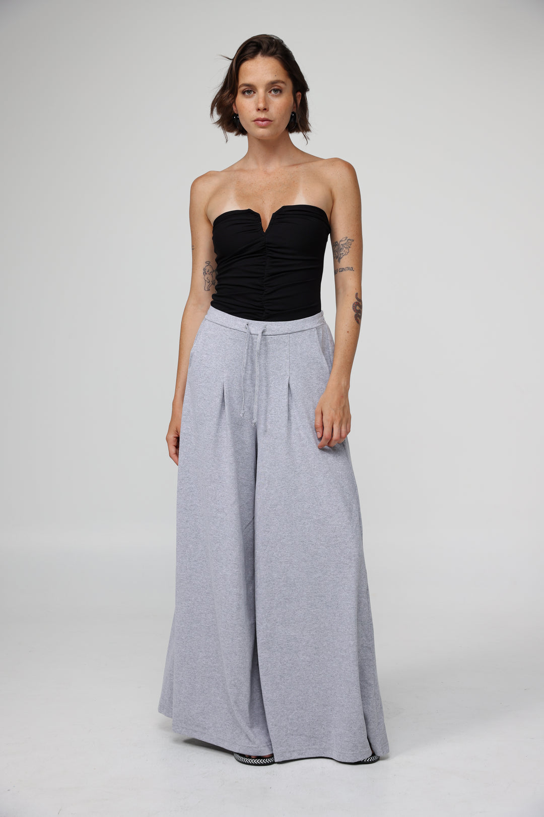 Take Grey Wide Bottoms