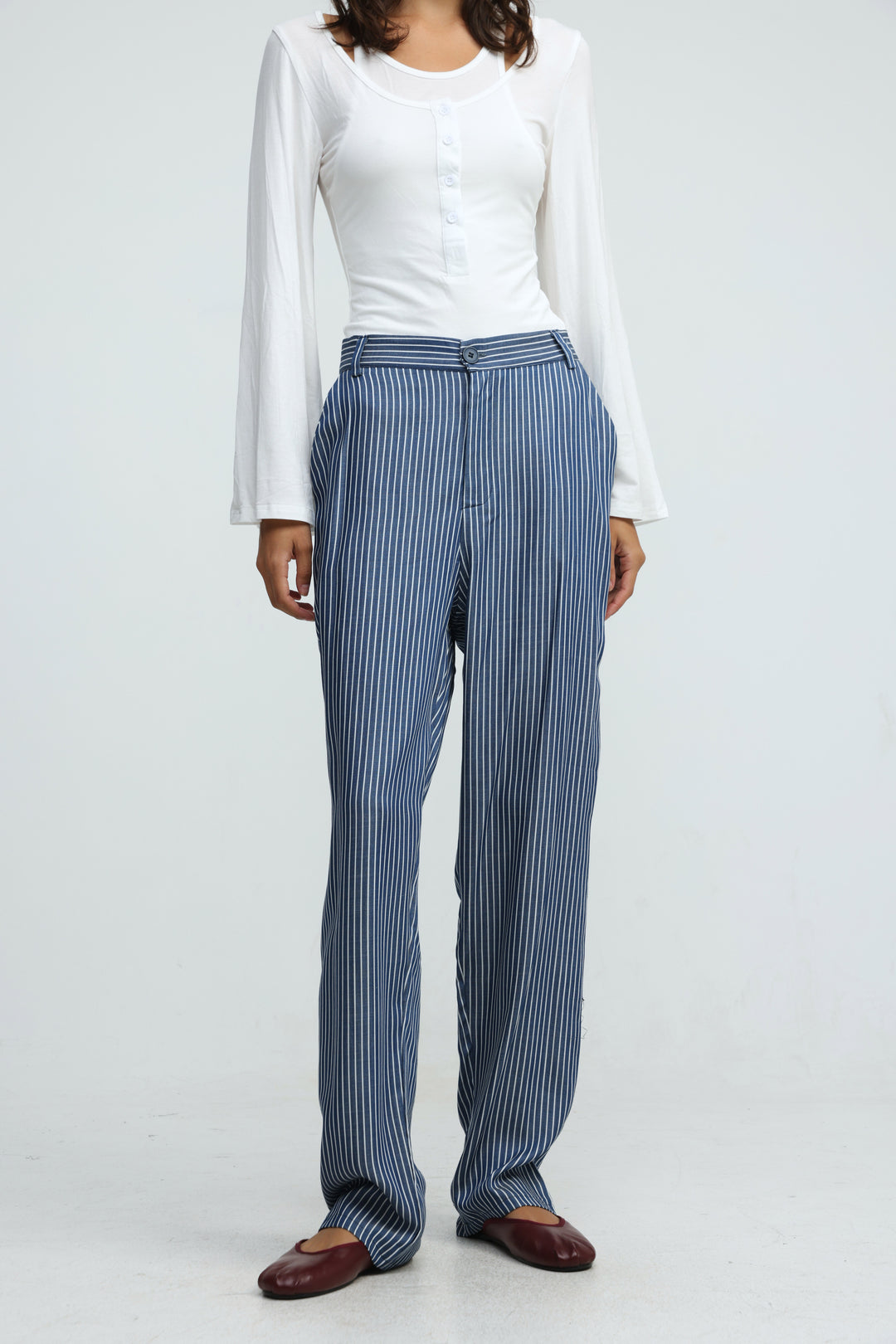 Letter Blue Stripes Bottoms