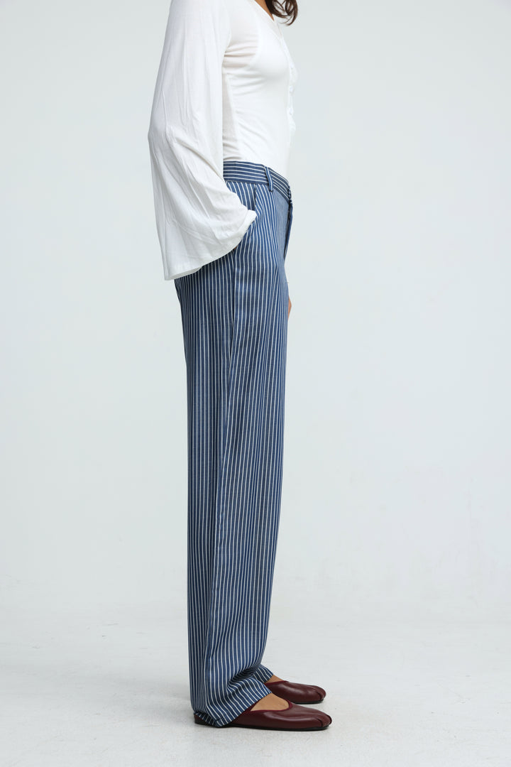 Letter Blue Stripes Bottoms