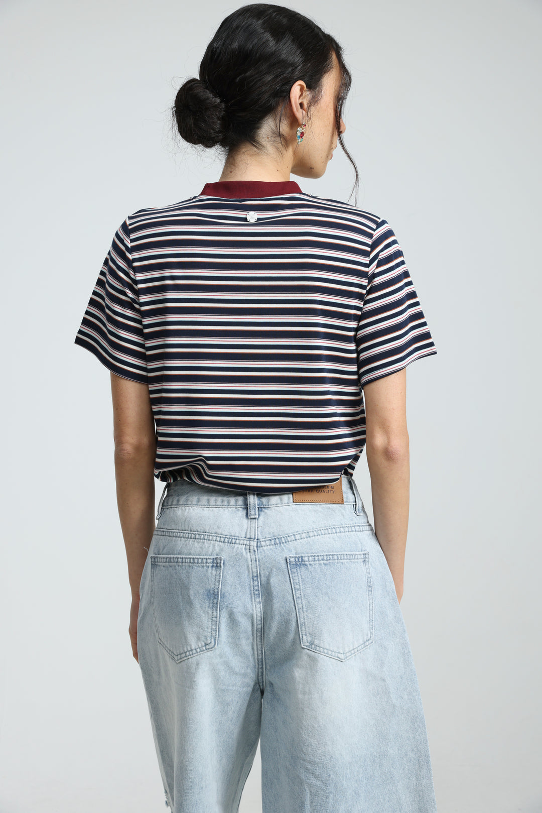 Rebasically Striped Navy T-Shirt