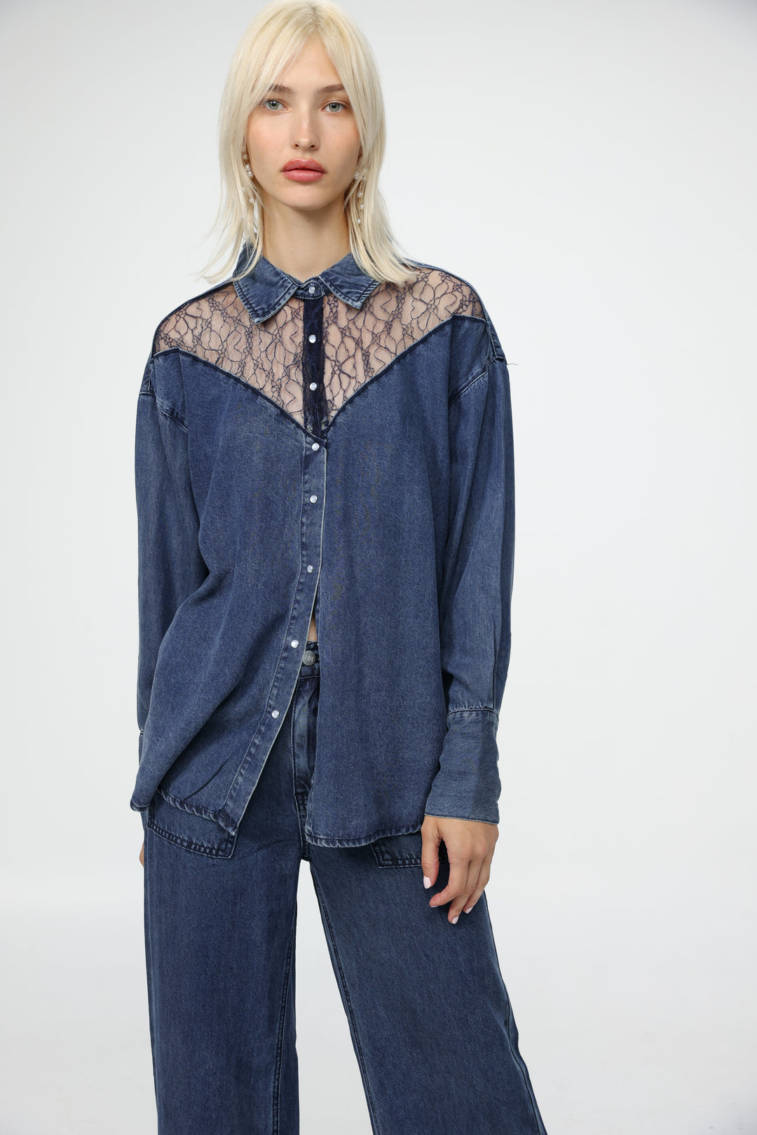 Reorganized Dark Blue Soft Denim Shirt