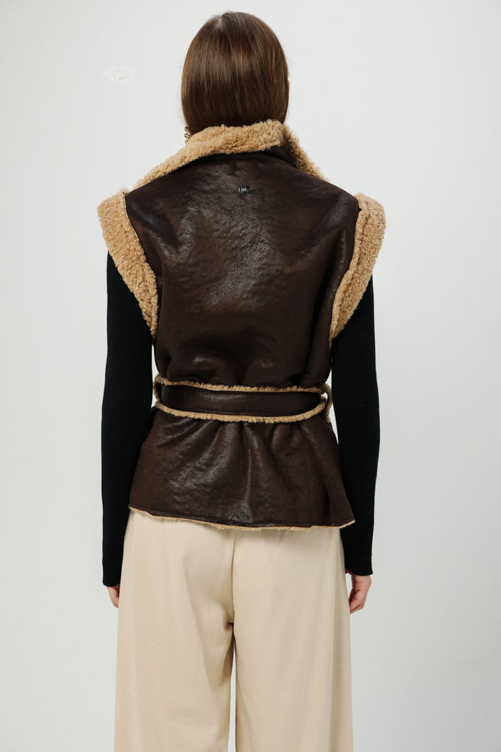 Faux Fur Brown Vest