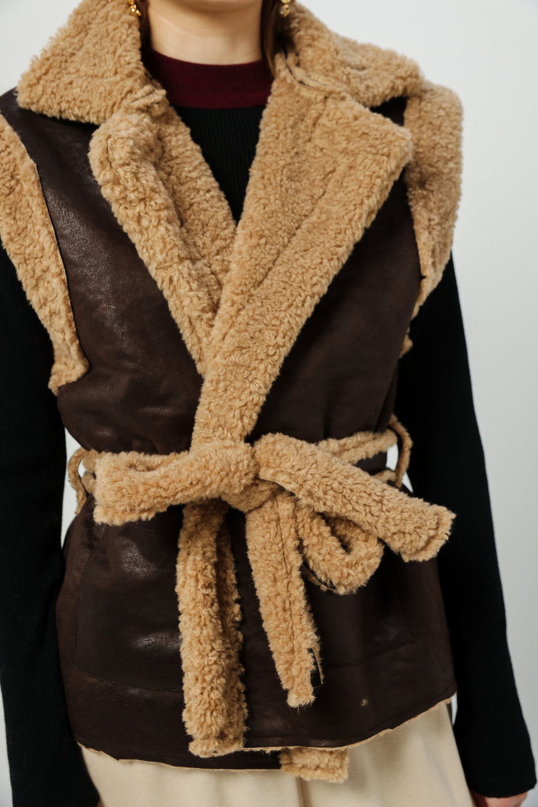 Faux Fur Brown Vest