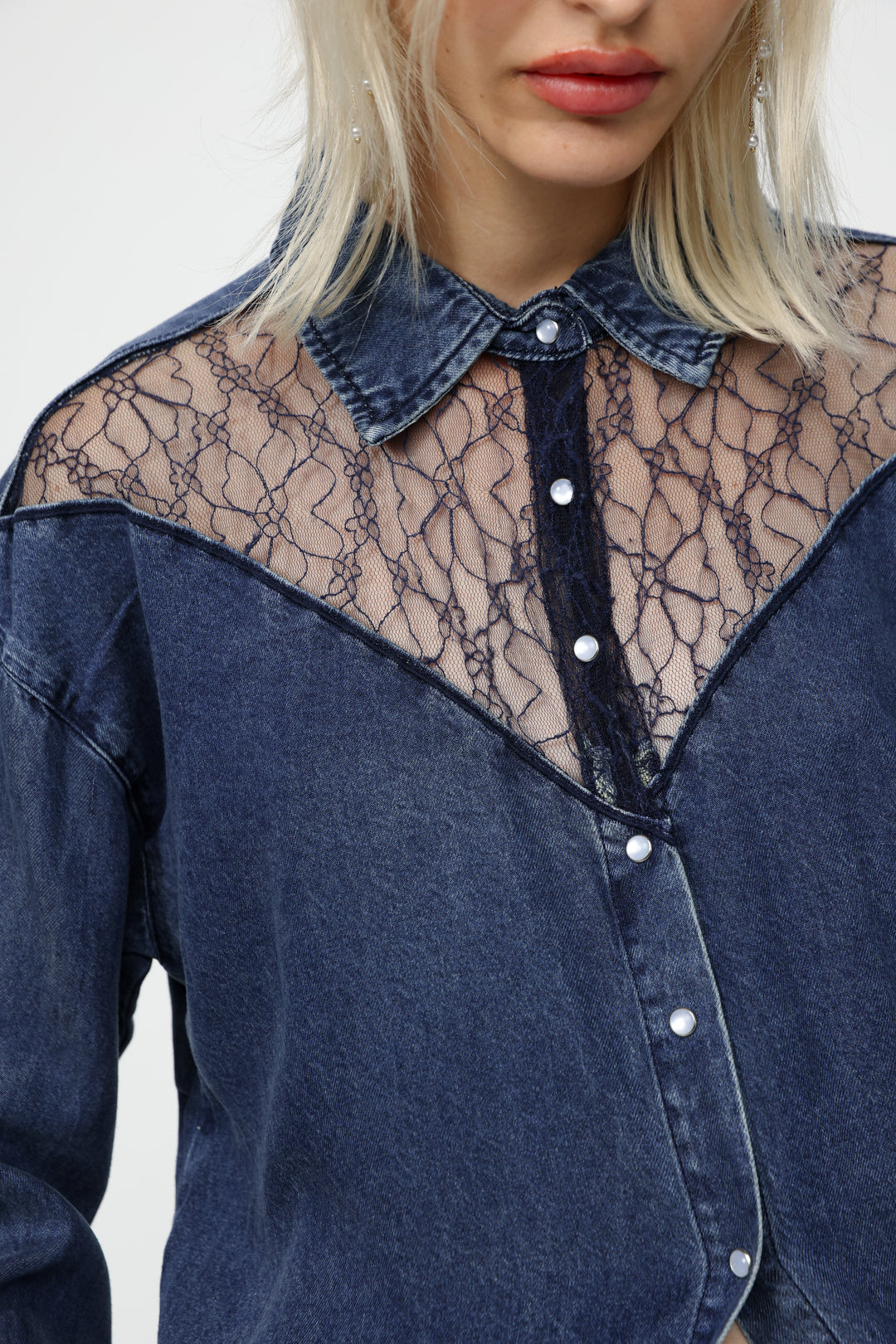 Reorganized Dark Blue Soft Denim Shirt