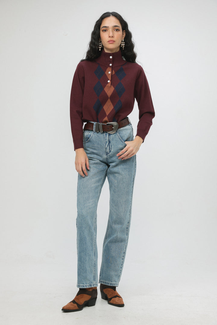 Slide Wine Sweater