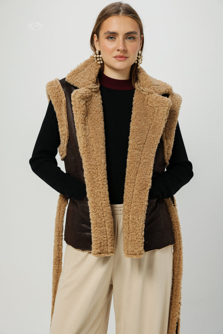 Faux Fur Brown Vest