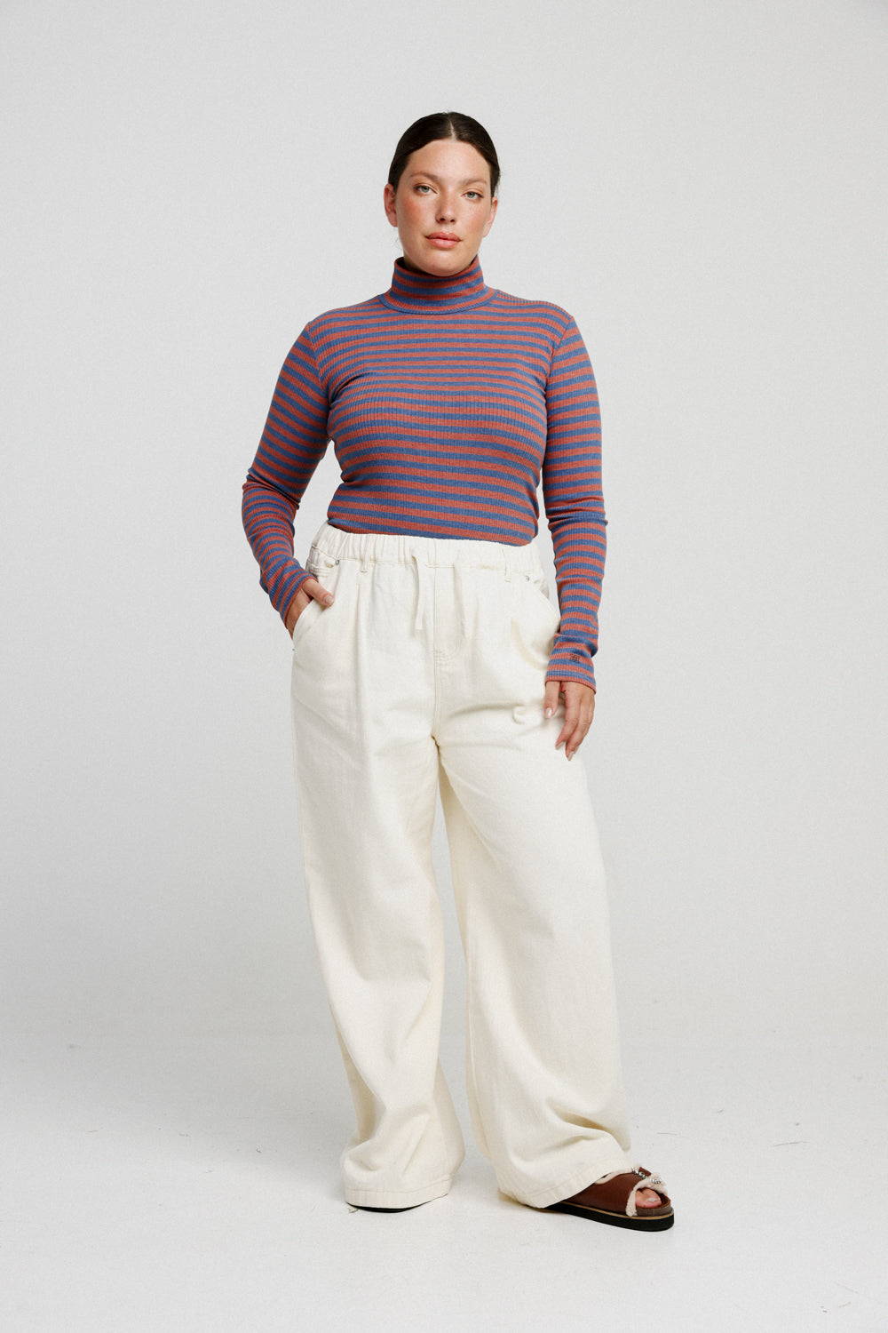 Principal Navy Stripes Top