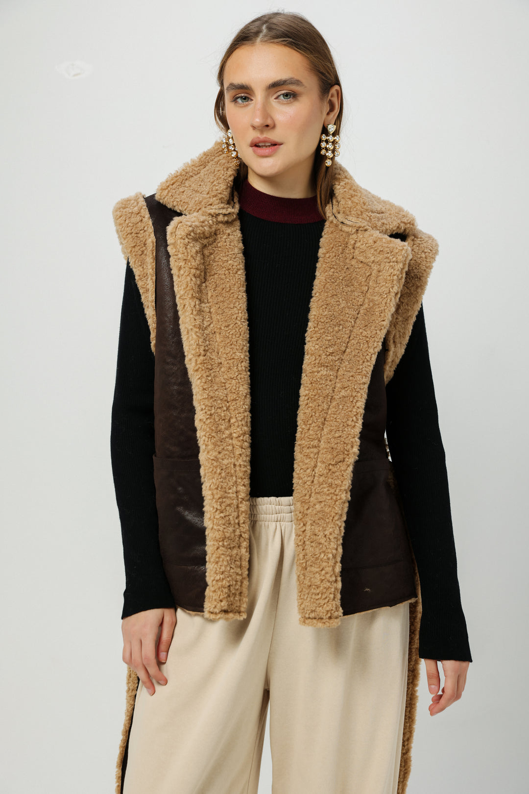 Faux Fur Brown Vest