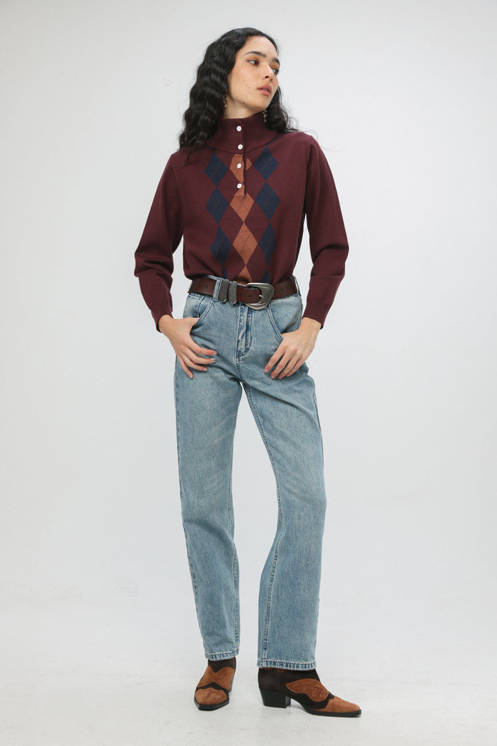 Slide Wine Sweater