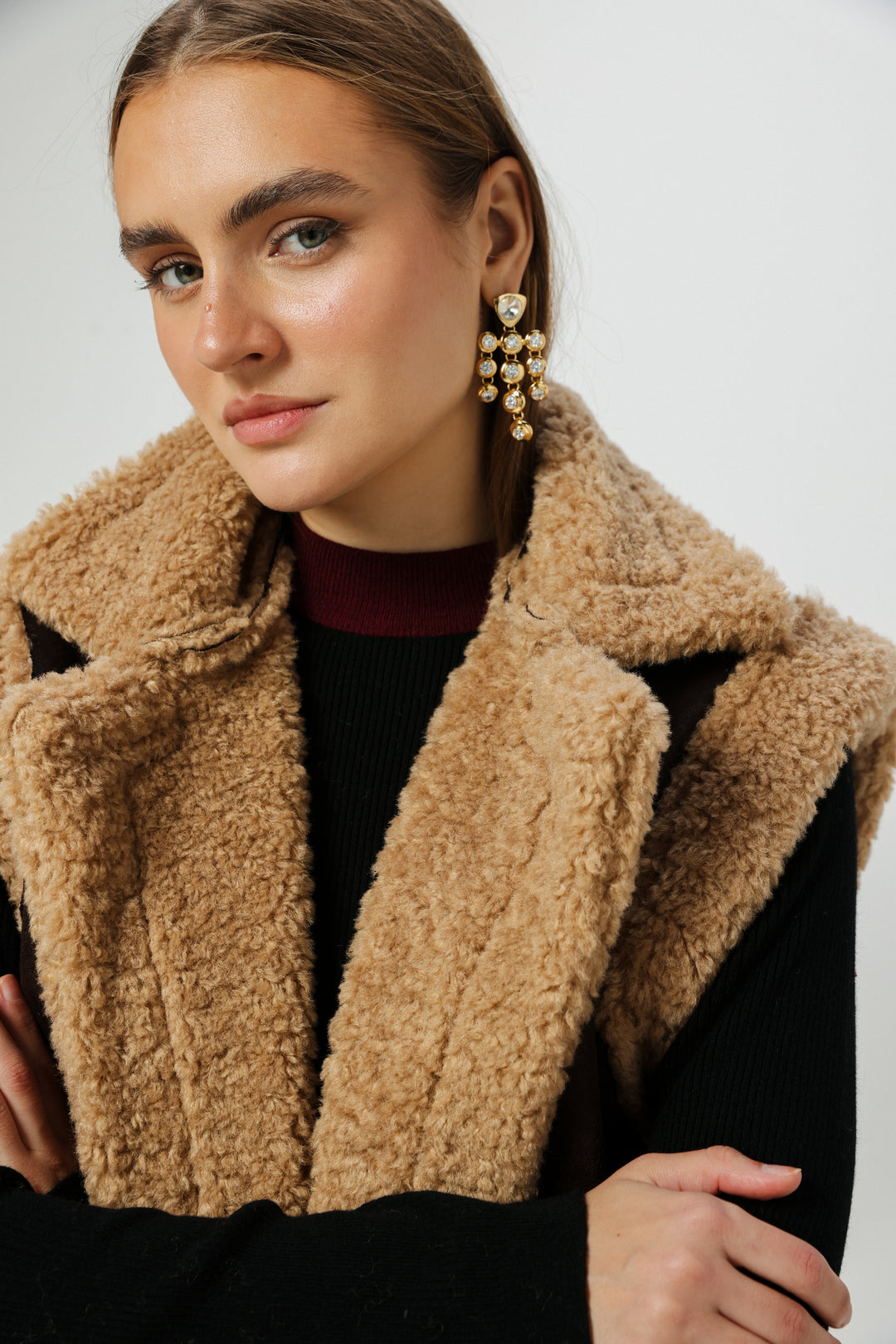 Faux Fur Brown Vest