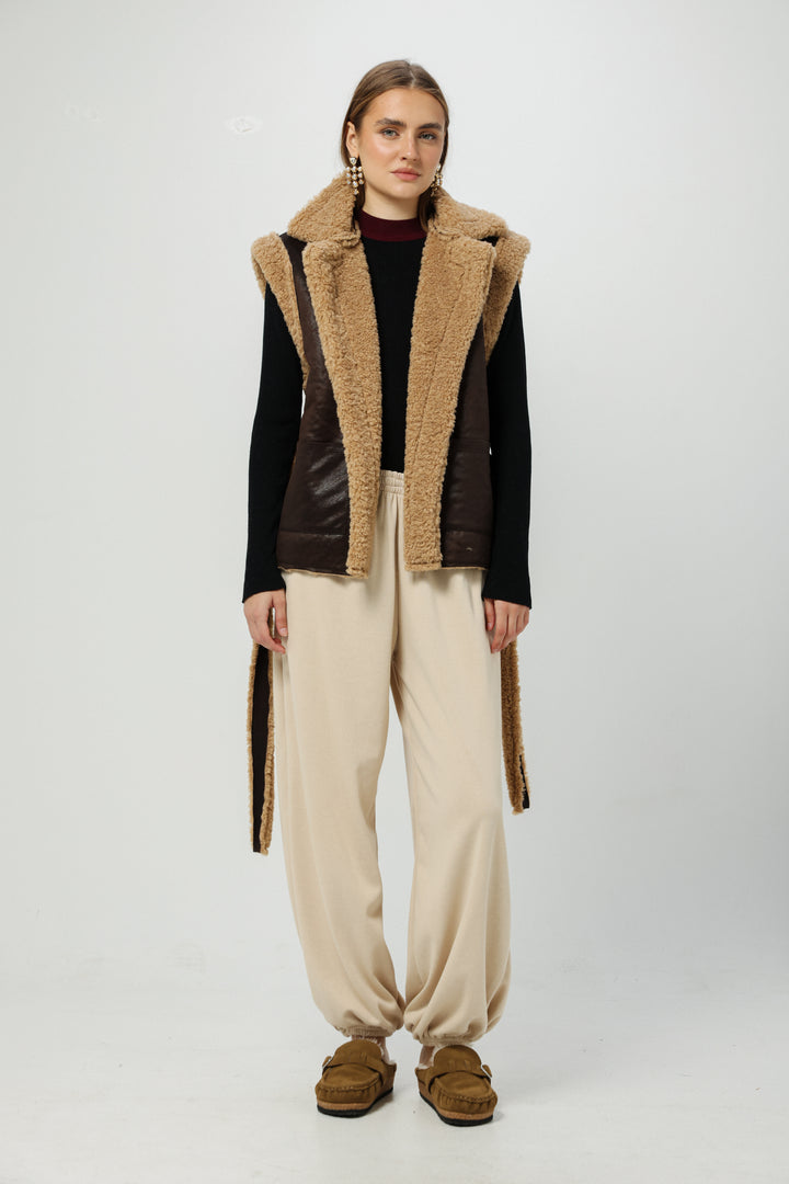 Faux Fur Brown Vest