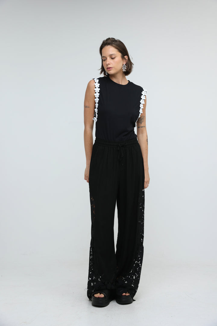 Wisteria Black Bodysuit