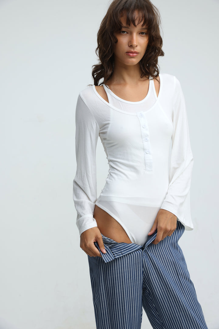 Duplicate White Bodysuit