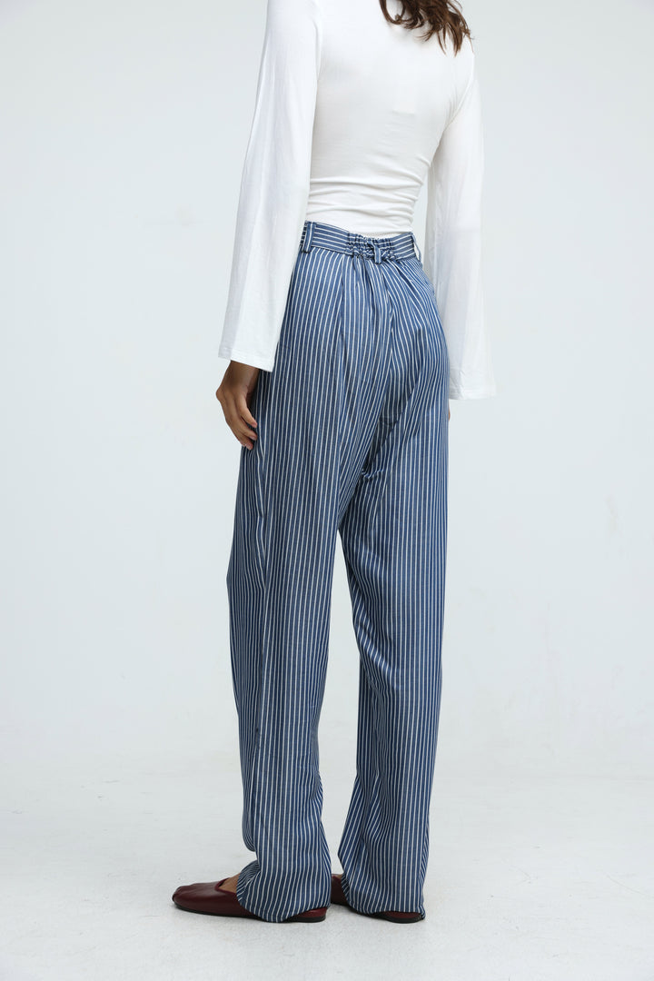 Letter Blue Stripes Bottoms