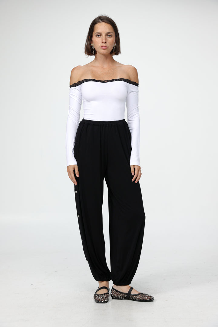 Player White Off Shoulder Top