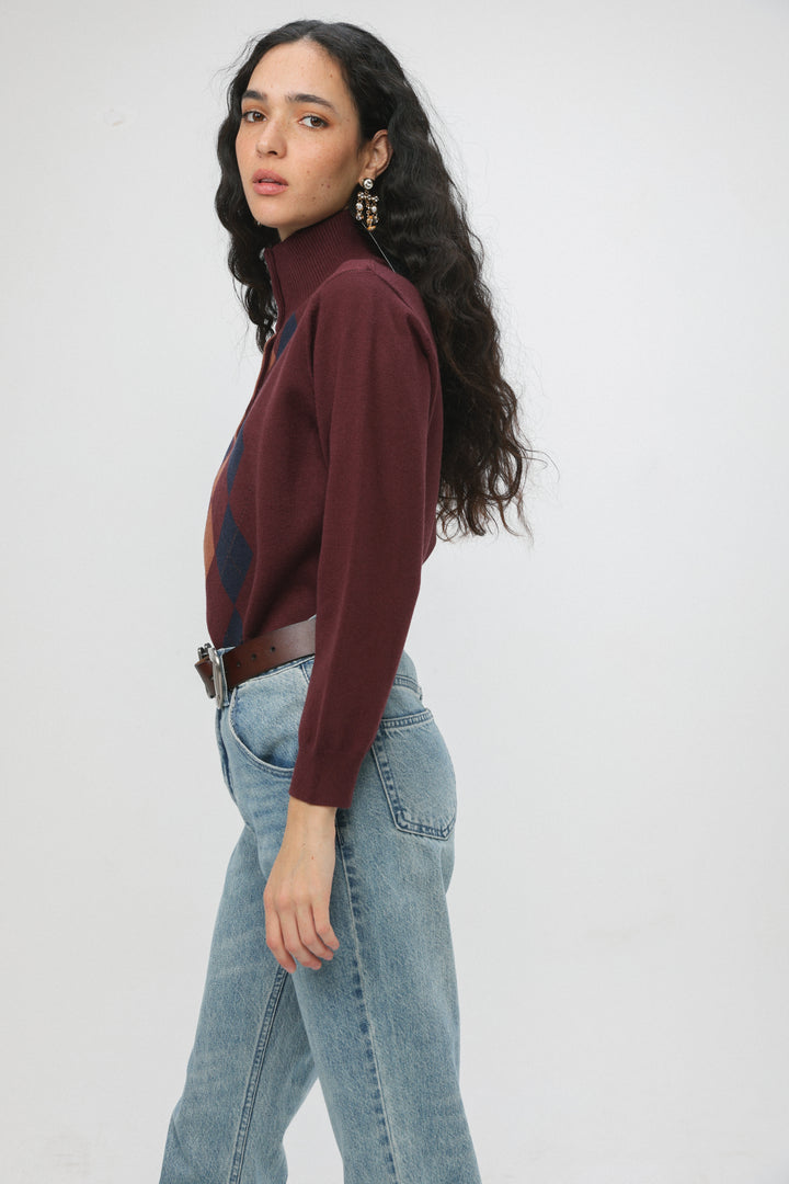 Slide Wine Sweater