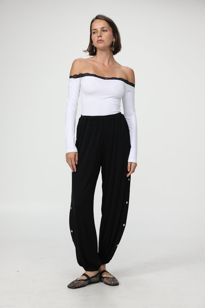 Player White Off Shoulder Top