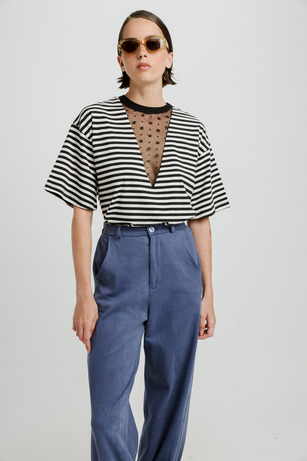 Field Striped Lace T-Shirt