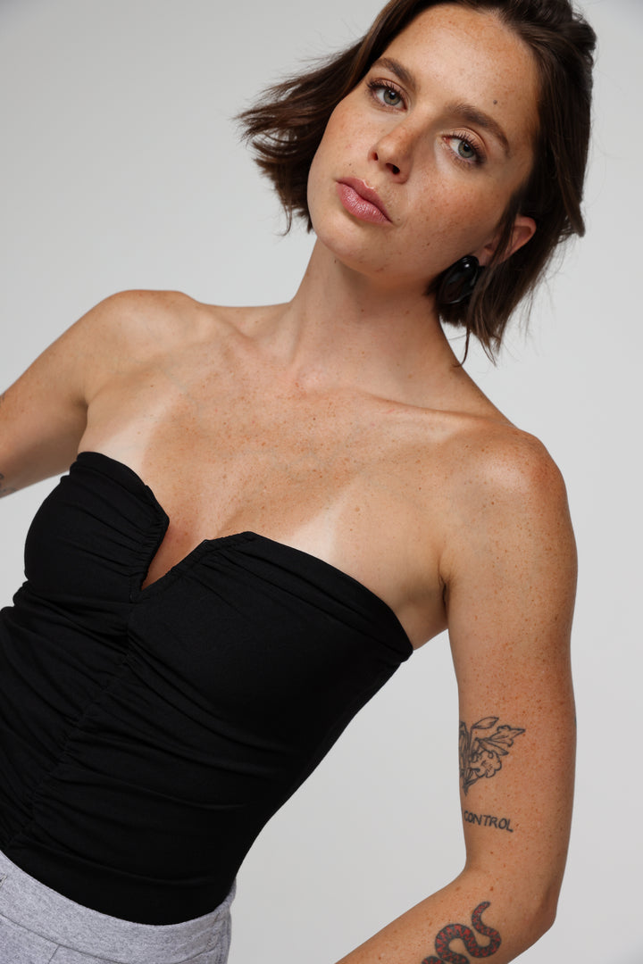 Realized Black Strapless Top