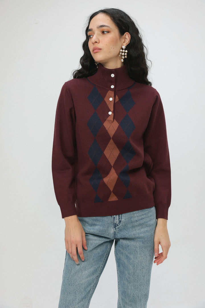Slide Wine Sweater