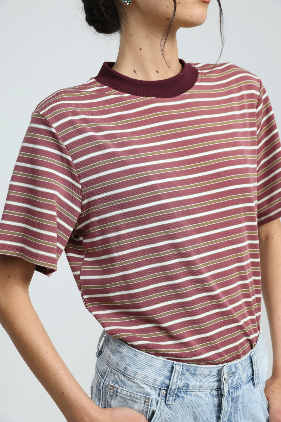 Rebasically Striped Pink T-Shirt