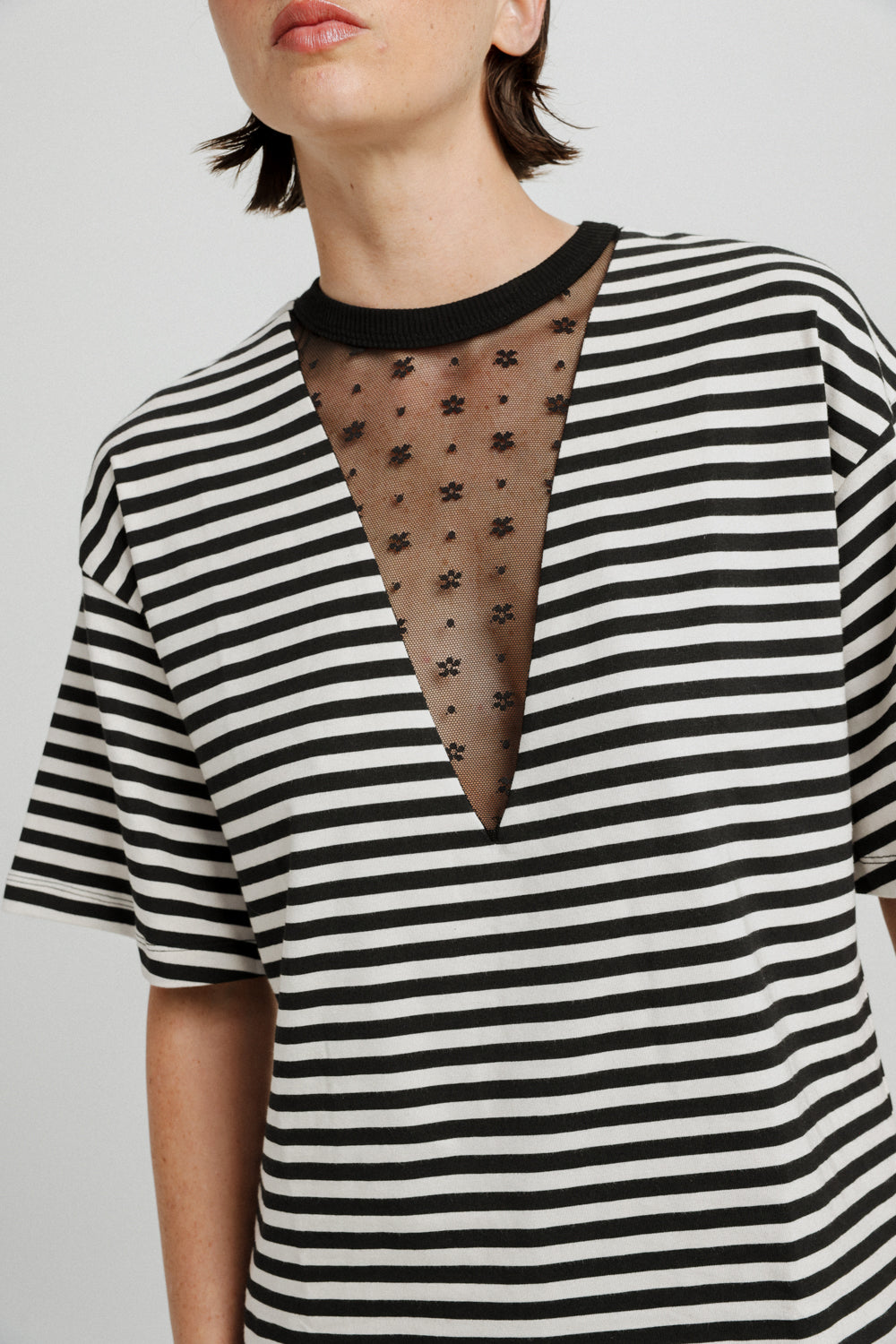 Field Striped Lace T-Shirt