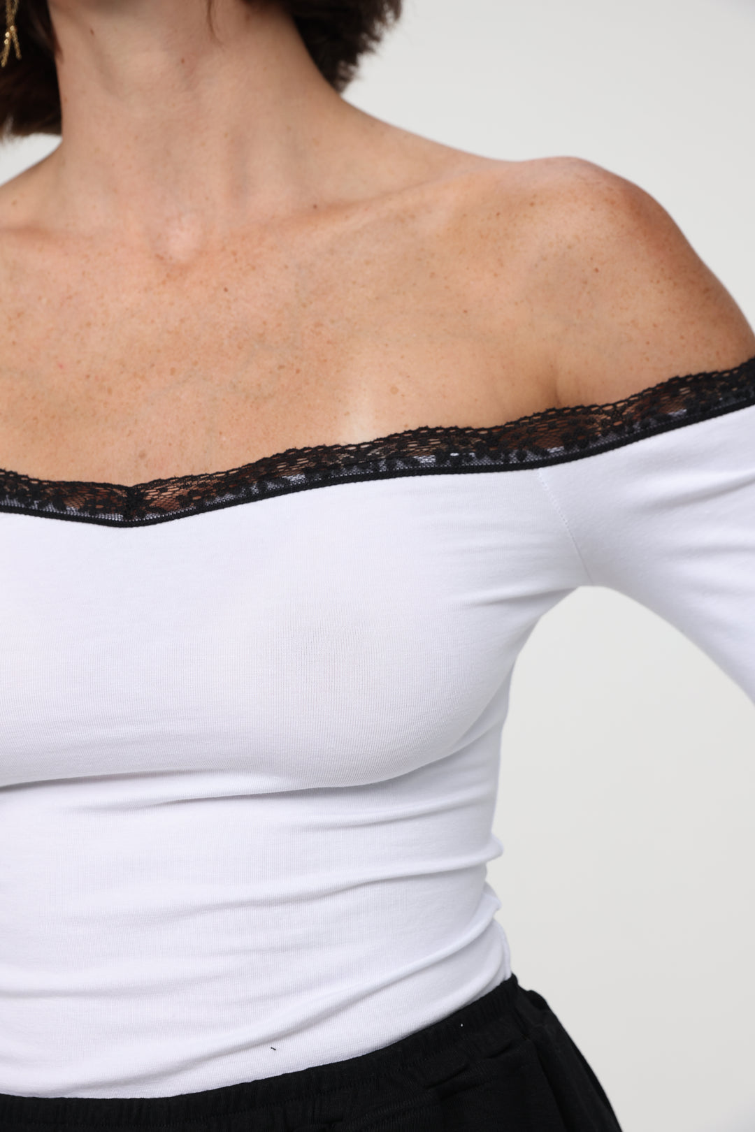 Player White Off Shoulder Top