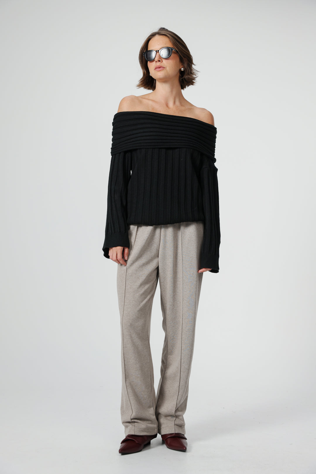 Memory Black Off Shoulder Sweater