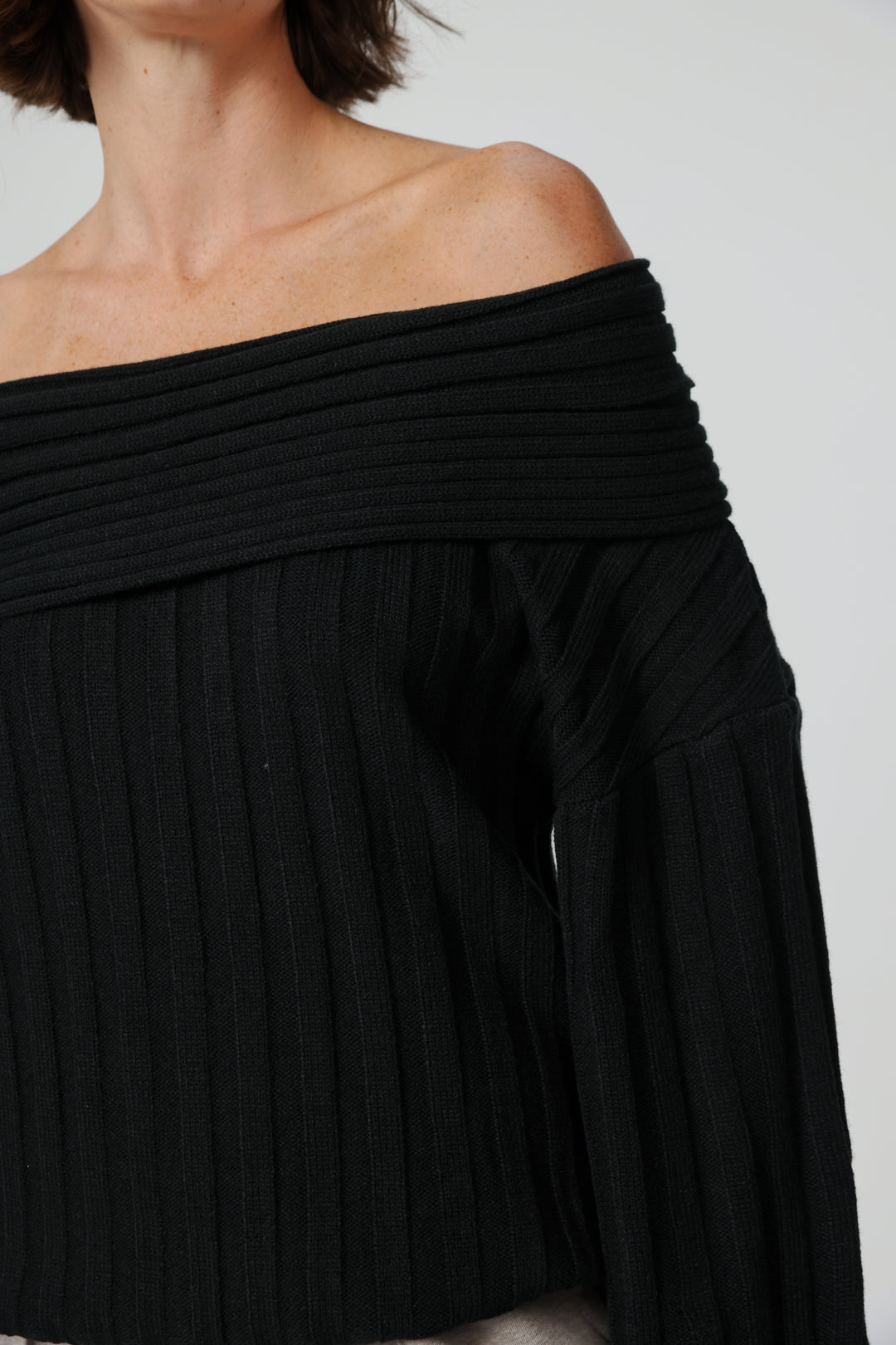 Memory Black Off Shoulder Sweater