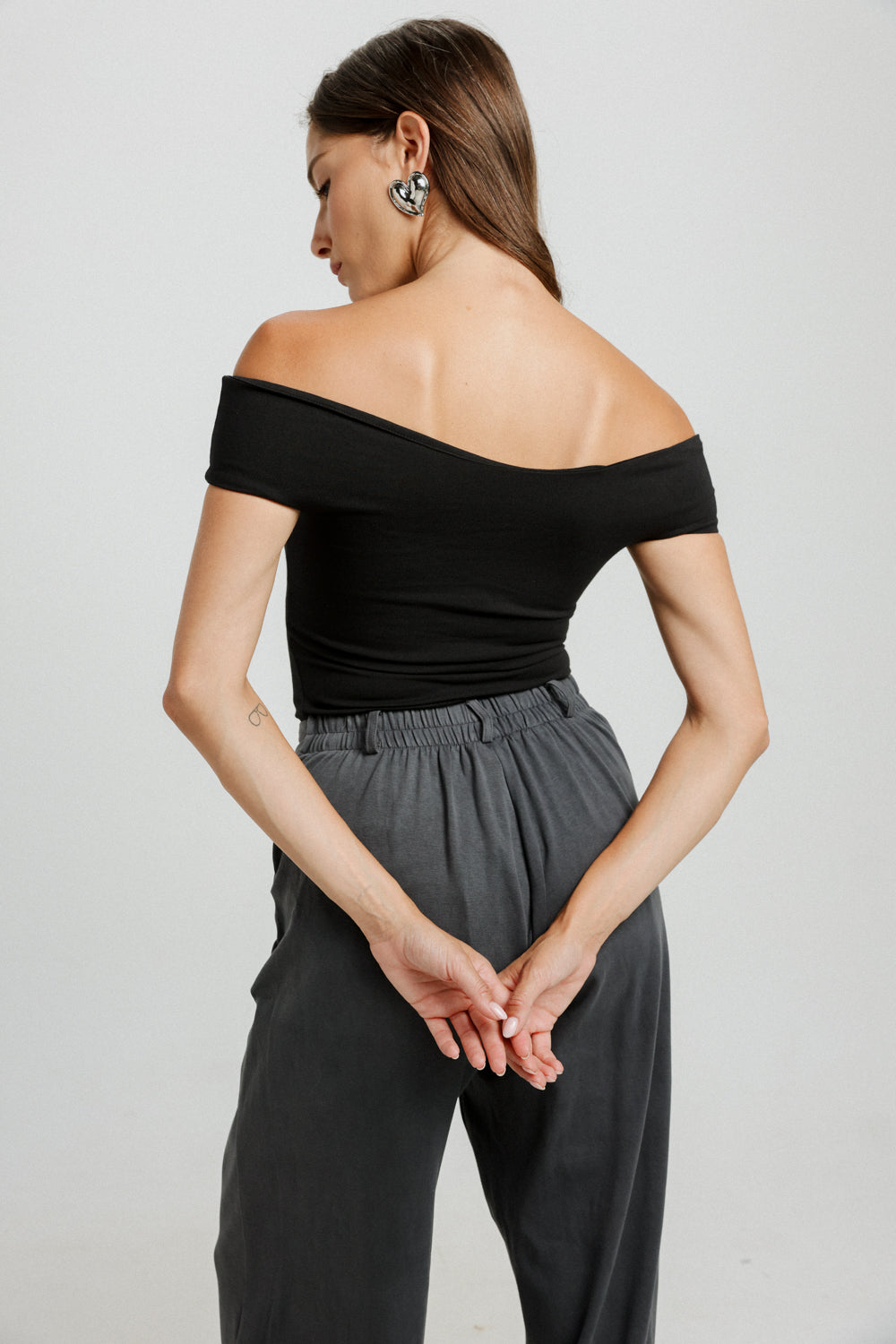 Noble Black Off Shoulder Top