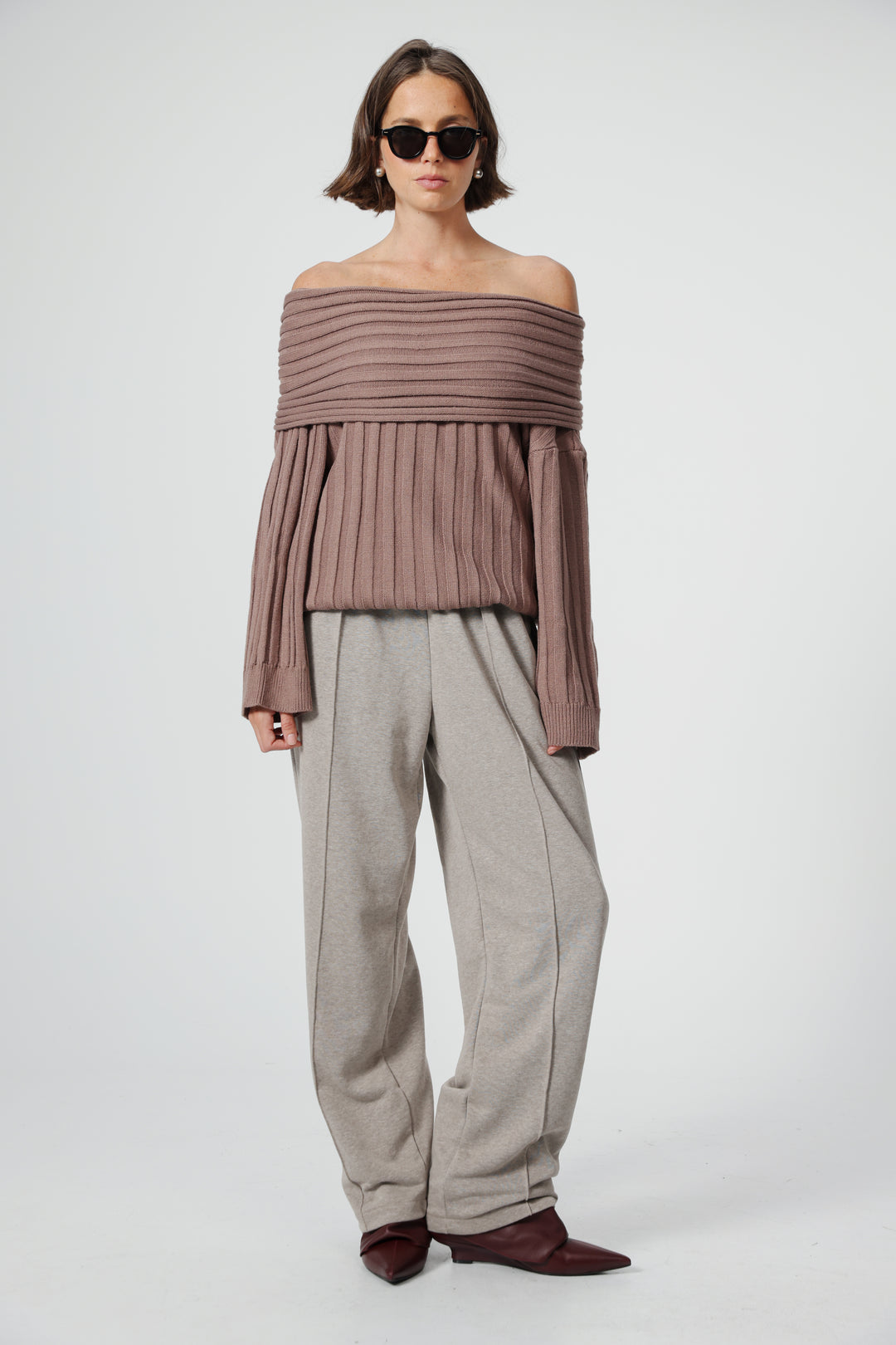 Memory Mocha Off Shoulder Sweater