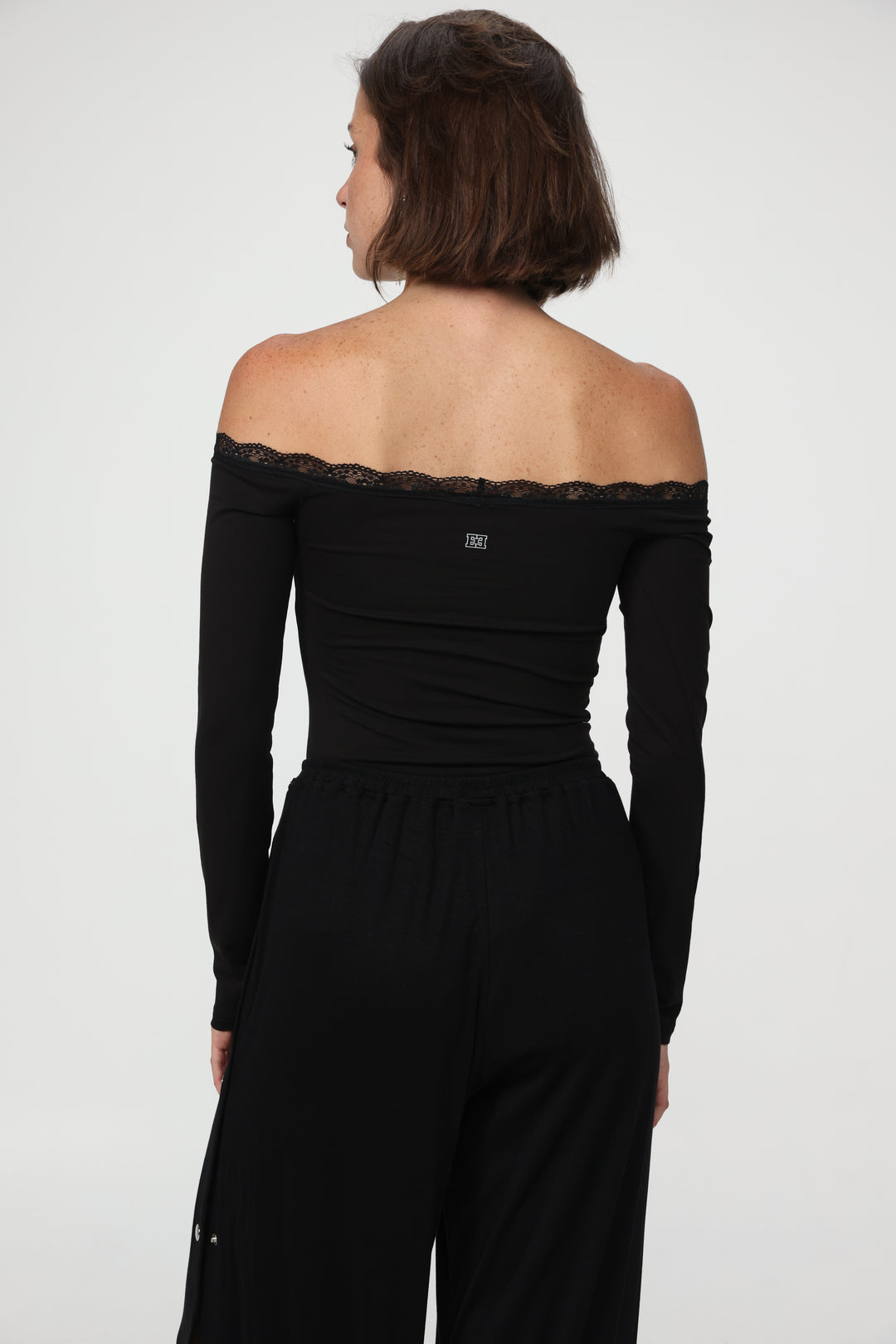Player Black Off Shoulder Top