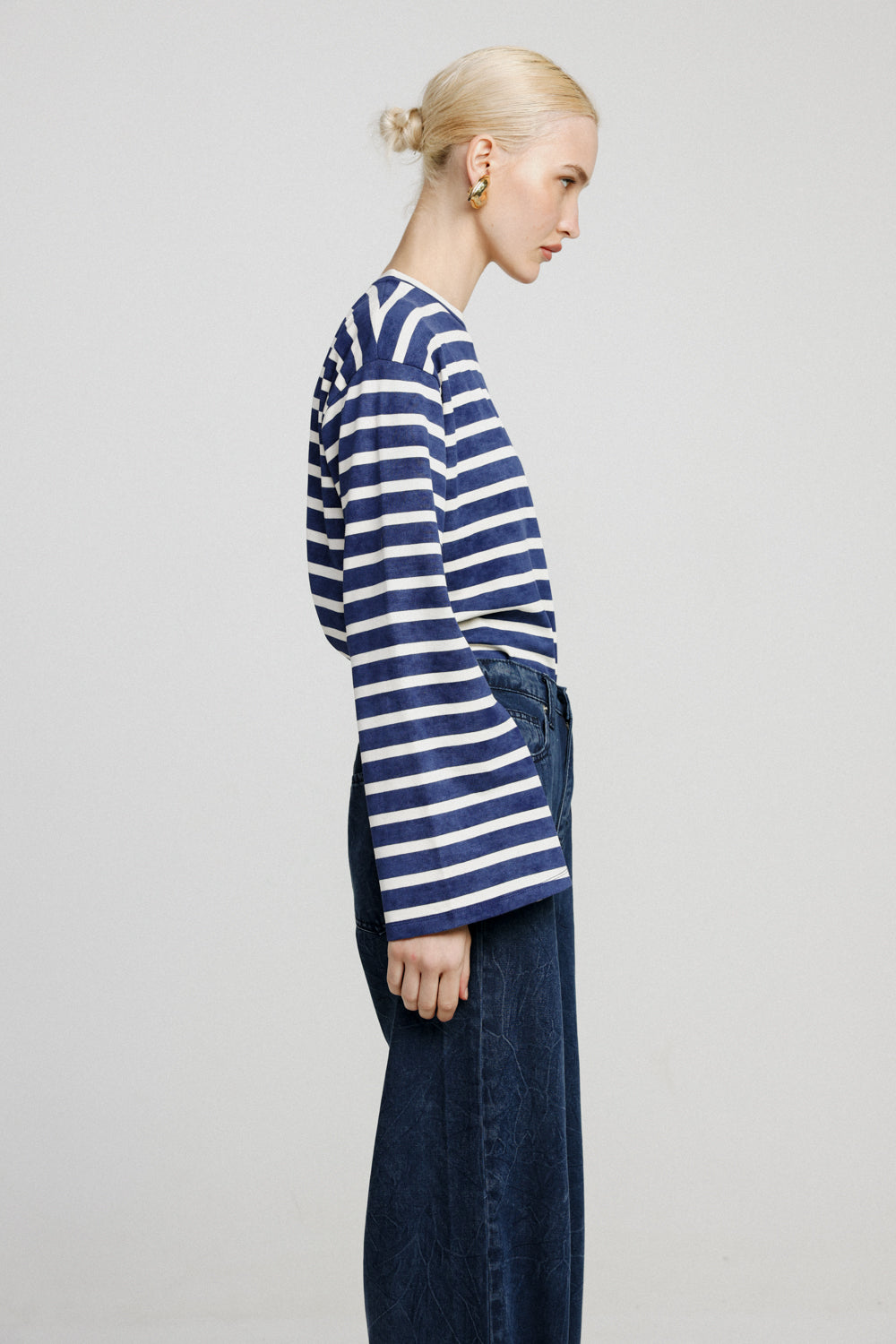 Rock Blue Ribbed Stripes Shirt