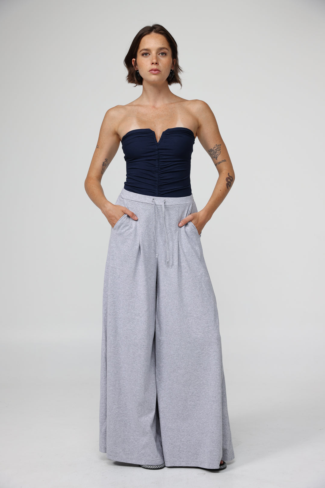 Realized Navy Strapless Top
