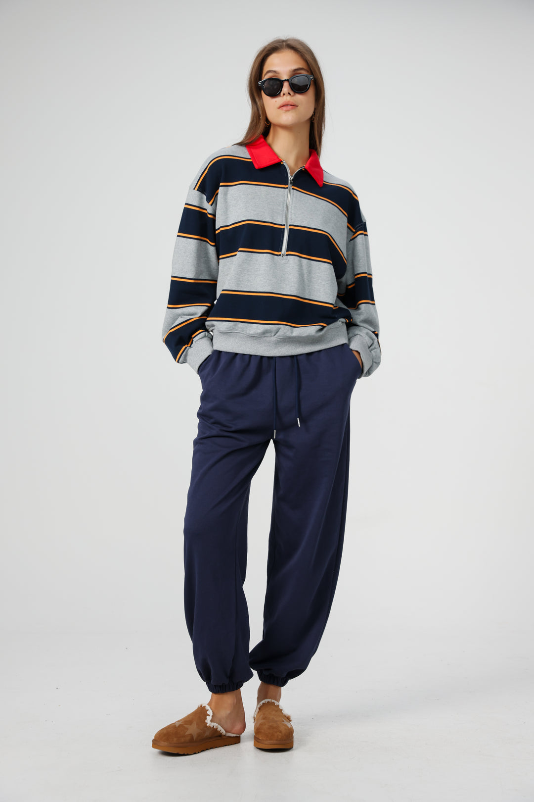 Nostalgia Grey Stripes Polo