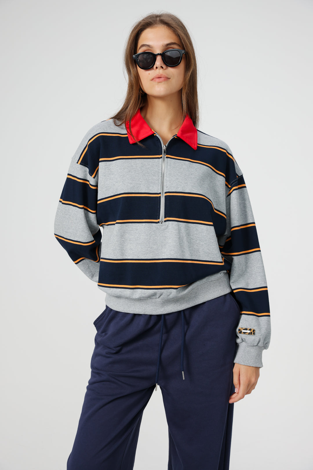 Nostalgia Grey Stripes Polo
