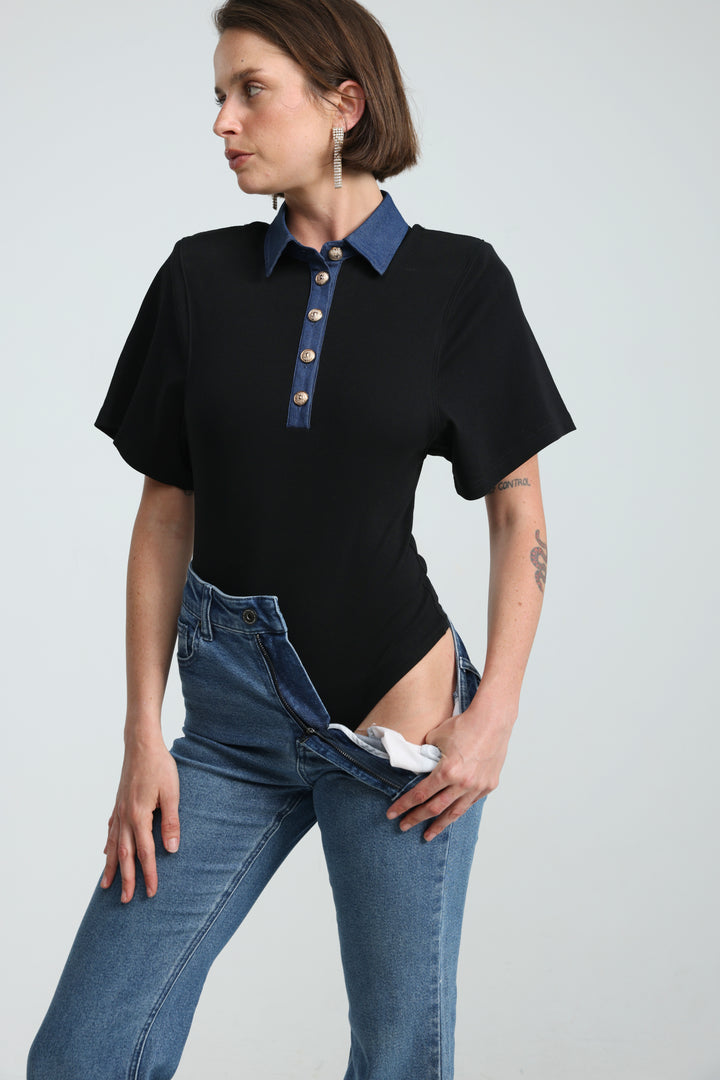 Kingscross Black Bodysuit