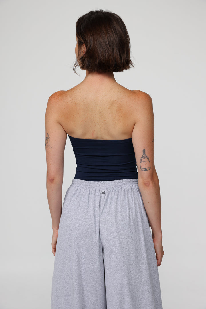 Realized Navy Strapless Top