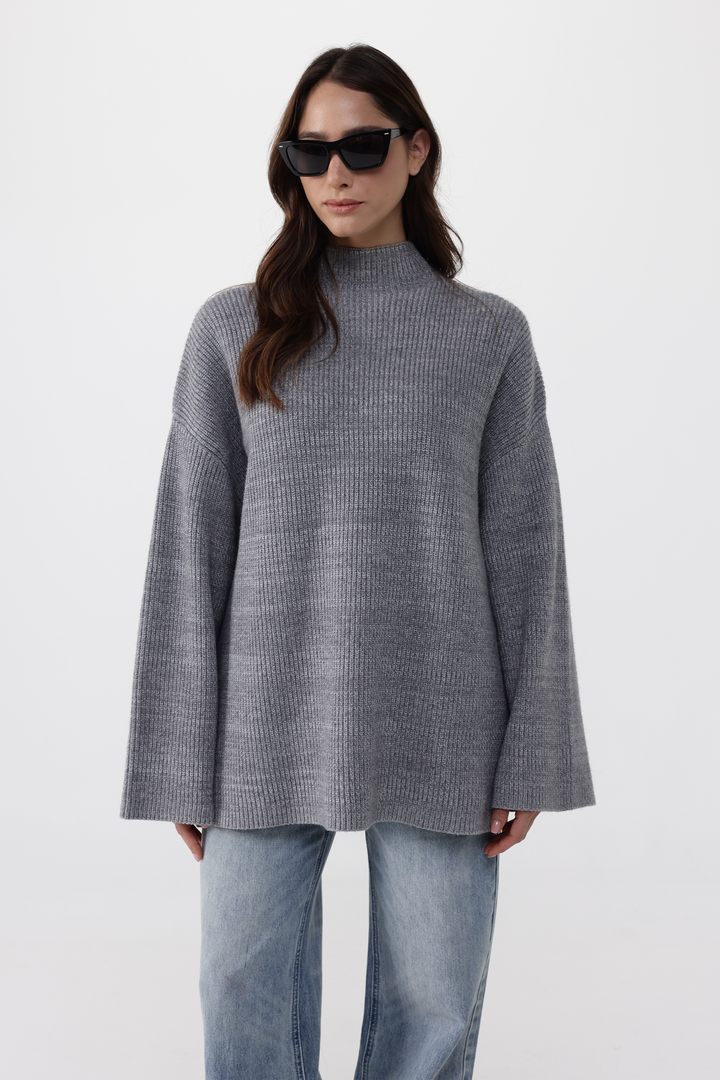 Knitted Grey Sweater