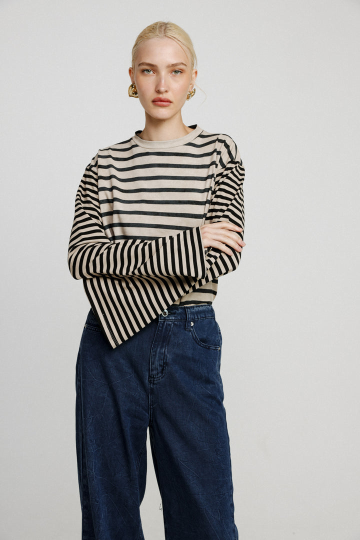 Rock Black Mixed Striped Shirt