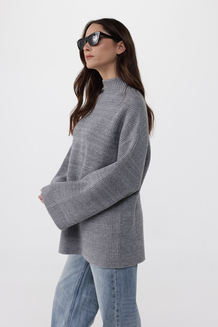 Knitted Grey Sweater