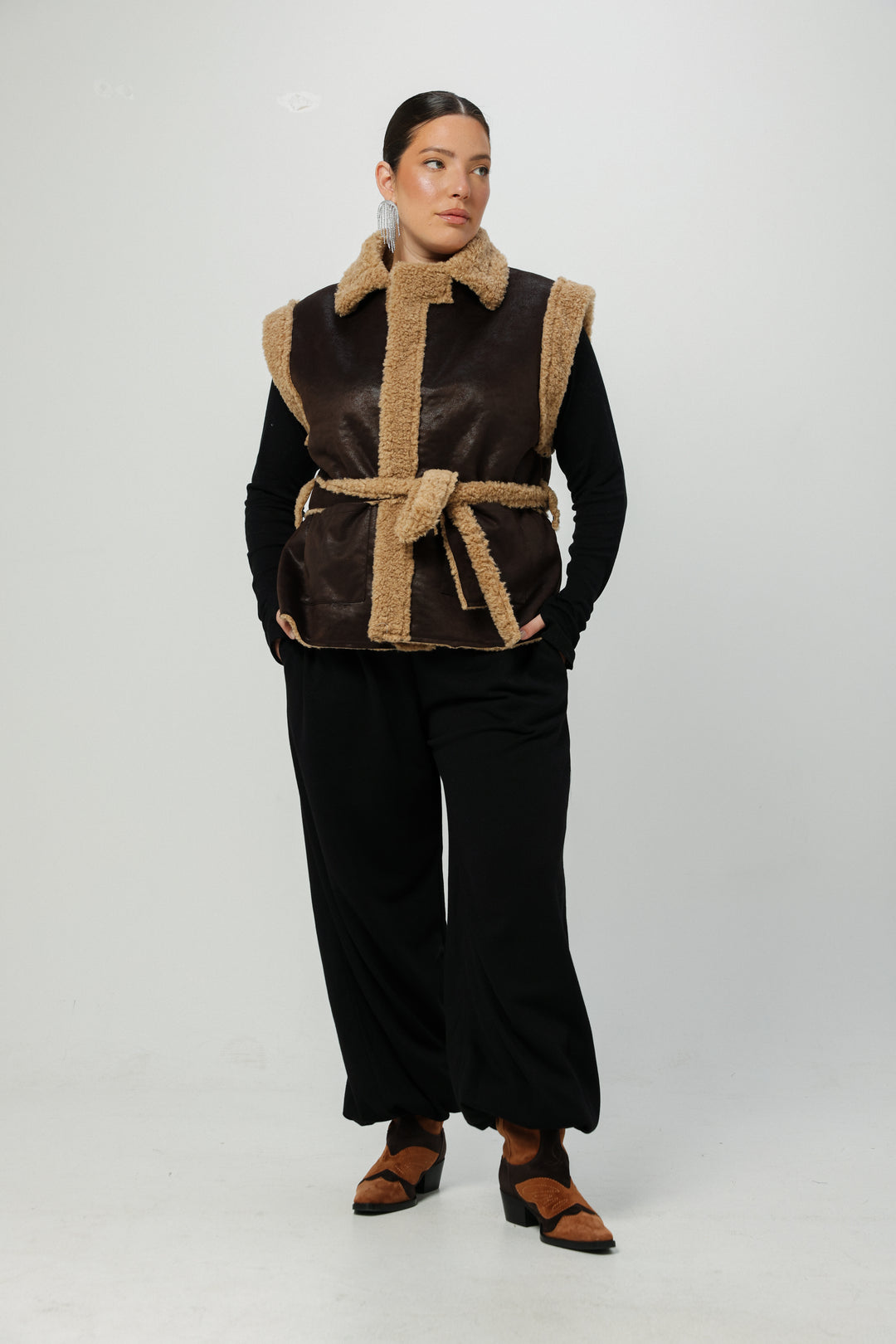 Faux Fur Brown Vest