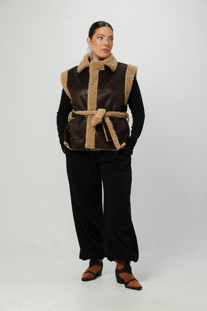 Faux Fur Brown Vest