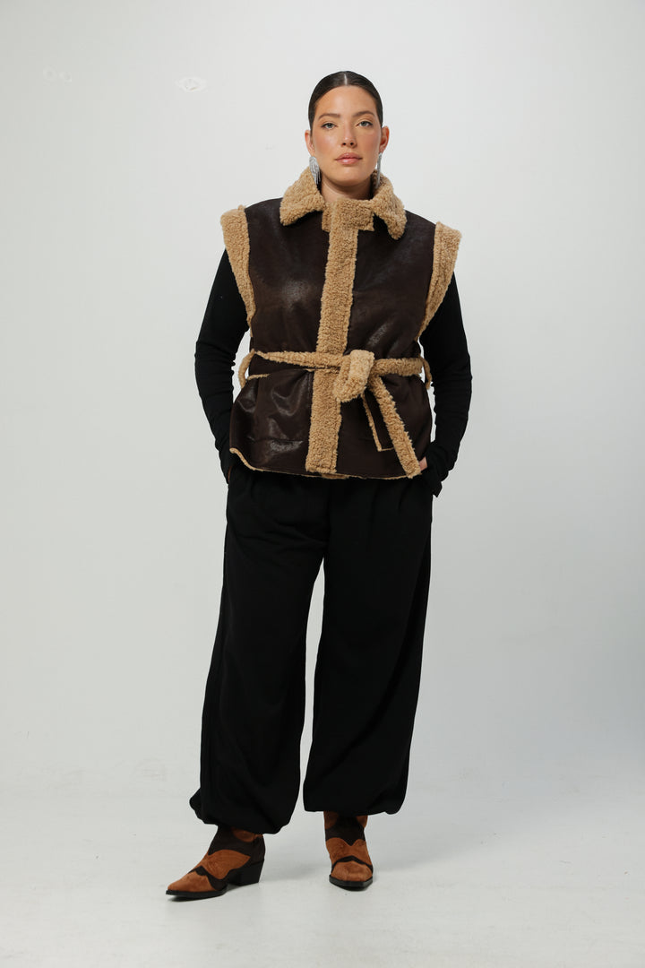 Faux Fur Brown Vest