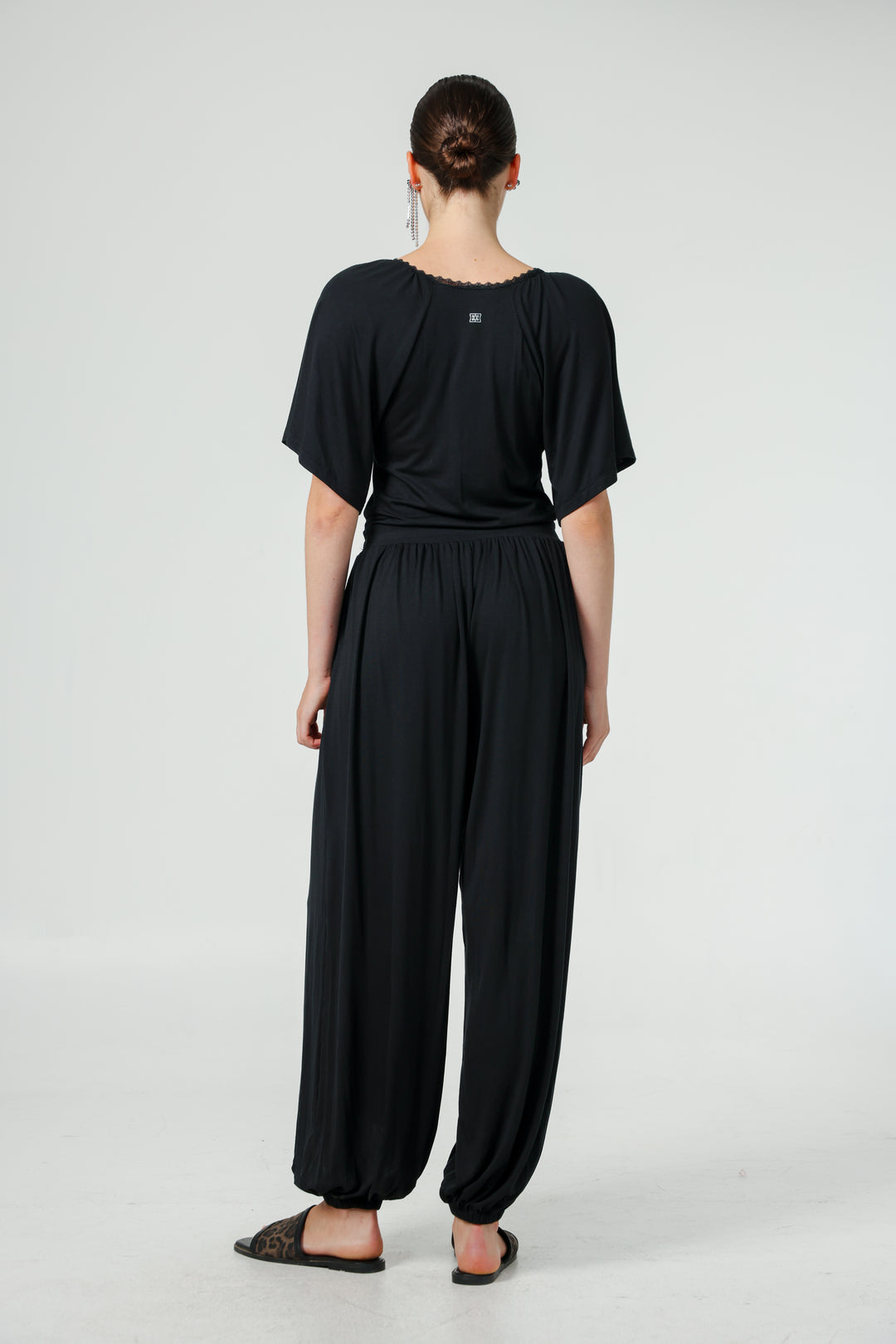 Lace V Black Jumpsuit